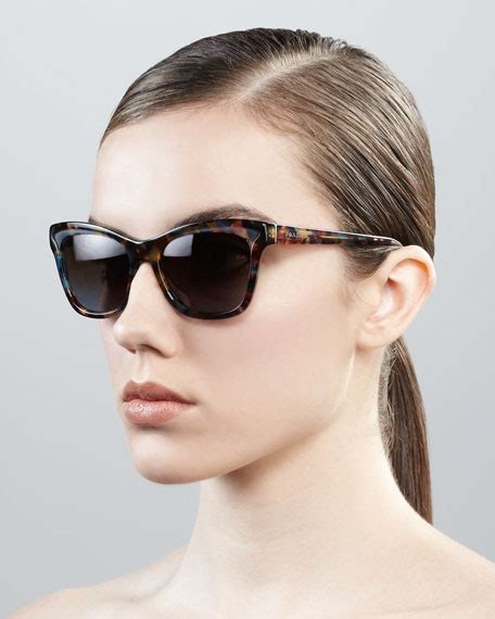 prada two tone retro rectangle sunglasses|prada round 51mm sunglasses.